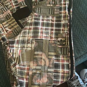 Adidas Plaid Skirt with Red and Cream Pattern